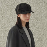 VA Stud Easy Fit Newsboy Cap / Black