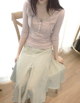 blush 3/4 tee