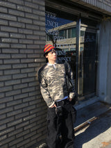 No.1569 カモ WF ヘンリーネック クロップ Tシャツ(3color)