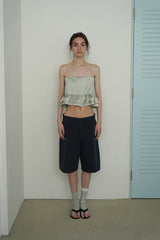 ボウバミューダパンツ_ネイビー