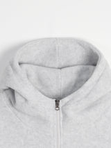 Soft hood zip-up
