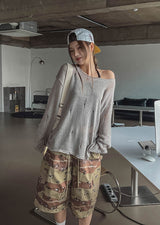 リップカーゴストッパーバミューダパンツ