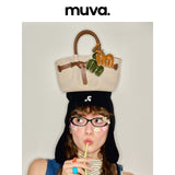 muva.キャンバス ダンプリング シェイプ バッグ 2WAY ミニハンドバッグ