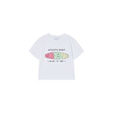 25SS CIRCLE FRAME LOGO CROP SHORT SLEEVE T-SHIRT BLACK