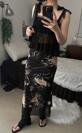 MELLA FLOWER DOUBLE LAYERED SKIRT