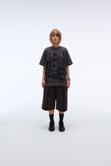 Weekend warrior typography printing washing short pants (Charcoal)