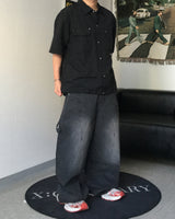 TC パッチワークバンディングデニムパンツ (3C)