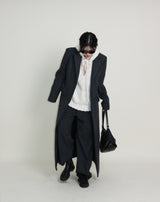 Stutch Solid Wool Long Coat (Lining Fleece-lined)