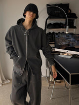 ASCLO Rivet Point Sweat Hood Zip Up (3color)