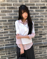 Viet Button Point Color Short Sleeve T-Shirt