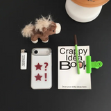 Dot Star burgundy Silver Epoxy Bumper Case 
