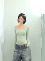 Soft-Fit Lace Edge Top