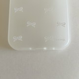 romantic ribbon translucent jelly phone case