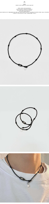Star asterisk necklace (white)