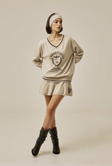 Isabel emblem knit skirt