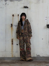 Ghost In The Shell Logo Denim Cargo Pants (Camo)