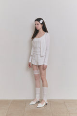 スイートドリームボタンキャミトップス (ホワイト)