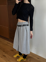 [Unisex] Belted sweat bermuda pants(3color)