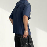 Larb Zipper String Track Short Sleeve Hoodie Zip-up (5 colors)