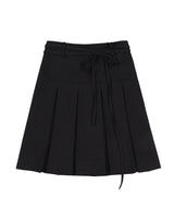 【NF】フォーマルボタンプリーツミディスカート(BLACK)