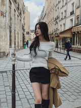 Bianca off-shoulder wool knit