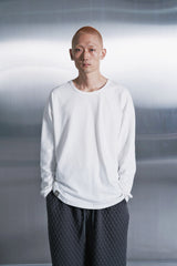 ESSENTIAL PLEAT U-NECK TEE (Off-White)