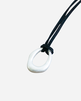 circular leather necklace