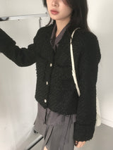 ツイードノーカラージャケット