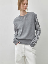 (VT-0275)ESSENTIAL WOOL FIA KNIT VEST