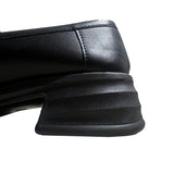  Classic Penny High Heel Round Toe Loafer (Black)