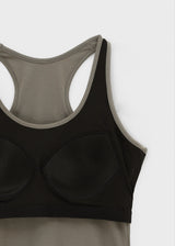 [B-BASIC] Basic Cotton Span Mango Halter Neck Sleeveless (Built-in Cap)