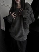 overfit angora round knit (unisex / 4color)