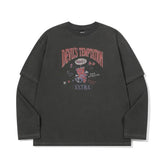 26FW★デビル ベア レイヤード ピグメント ロングスリーブ