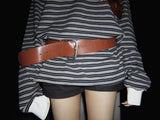 Leather lock belt