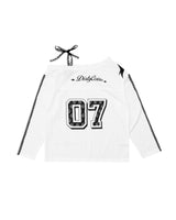 DC x The Rolling Stones Star 07 One Shoulder LS Jersey White
