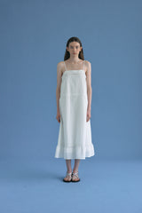 T/T ピンタック スリップ ロングワンピース (white)