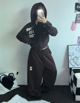 STREET PATCH WIDE PANTS 🤎🤍🖤3COLOR