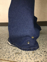Vintage Back-Printed Denim Pants