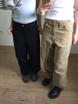 Pigmented Cotton Twill Pants (3color)