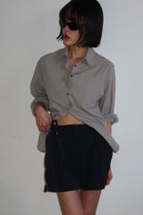 DOUBLE COLLAR SHIRT_KHAKI GRAY