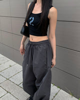 (Unisex) ボタンナイロンパンツ