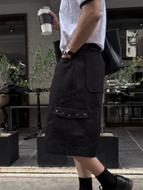 Twos herringbone bermuda pants