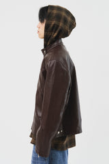 Venny Check Hooded Shirt (3color)