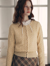 SKASHI BUTTON CARDIGAN BUTTER