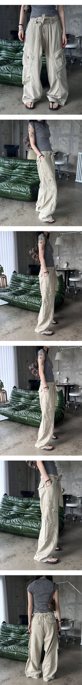 [Unisex] デザートベルトウォッシングカーゴパンツ(3color)