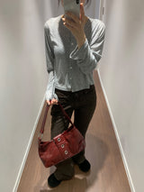 Wire Eyelet Hobo Bag (4color)