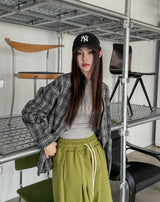 Plain two-pin tuck balloon training pants