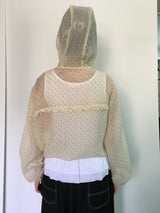 Frill Hoodie Dot Jumper (3color)