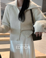 ネルカラツーウェイジップアップニット