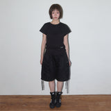 リバース・オブ・ヘブン クロップTシャツ (Black) F25QB135